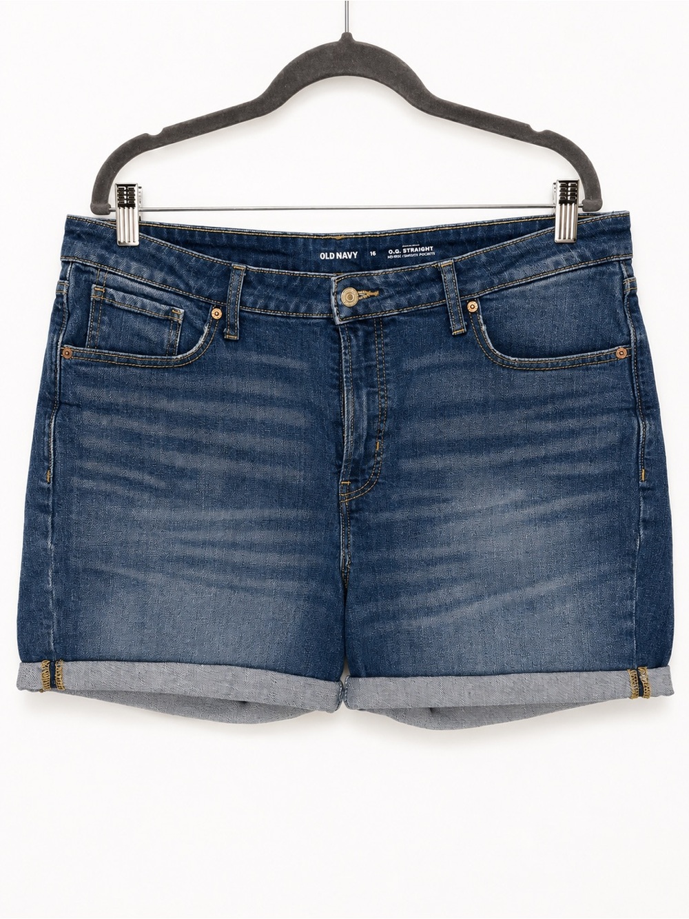 Old Navy High-Rise O.G. 5 inseam Denim Shorts NWOT Size 16 Secret-Smooth Pockets